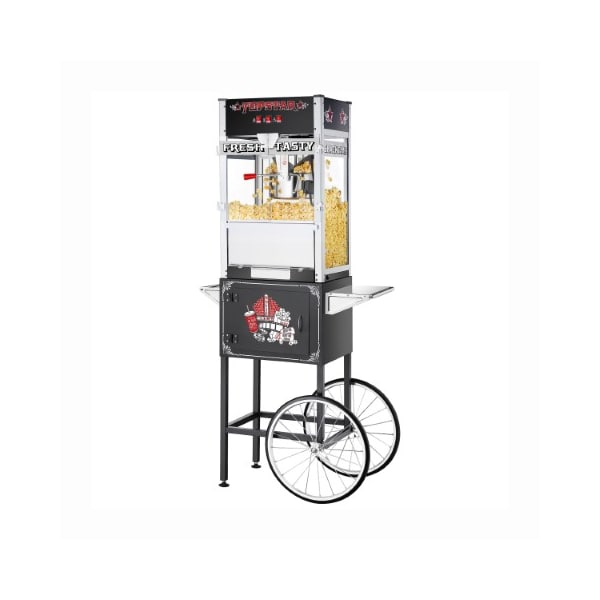 Great Northern Popcorn Great Northern Popcorn 12-ounce Top Star Popcorn Machine, Electric Countertop Maker and Cart, Black 566459DAE - main